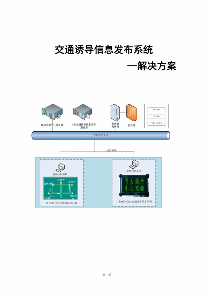 智慧交通新引擎 交通诱导信息发布系统解决方案